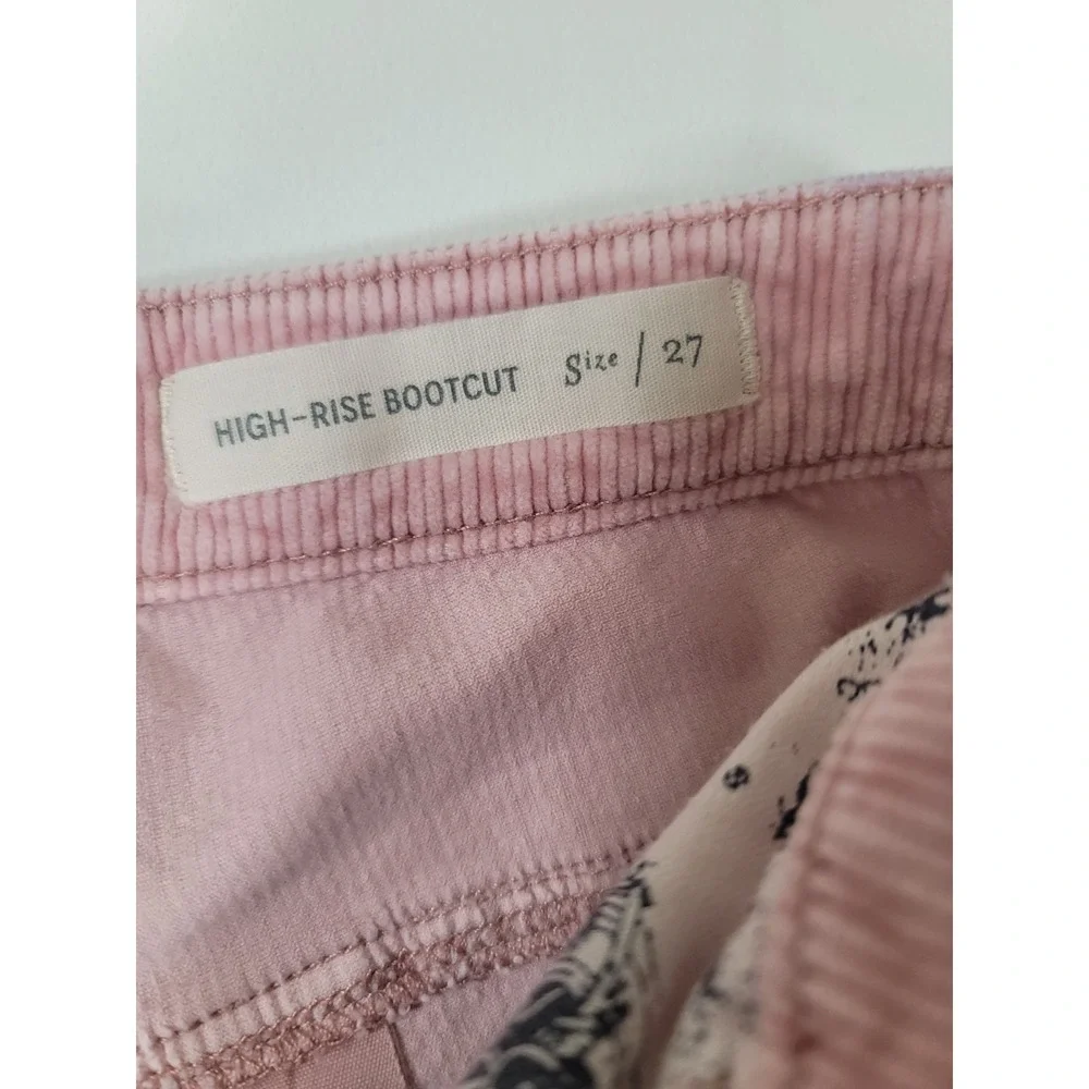 Pilcro and the Letterpress by Anthropologie Pink High Rise Bootcut Corduroy Pant